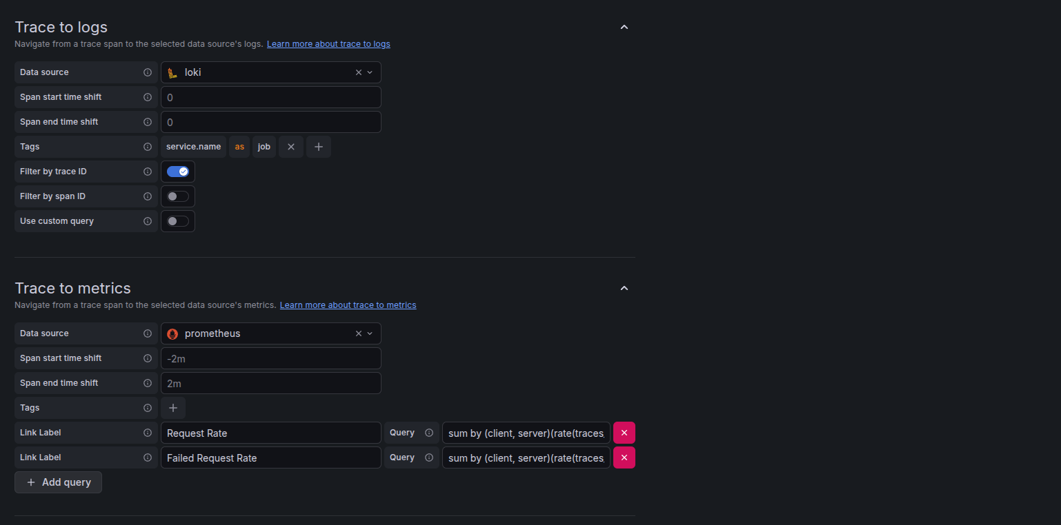 Tempo Trace to Logs Configuration