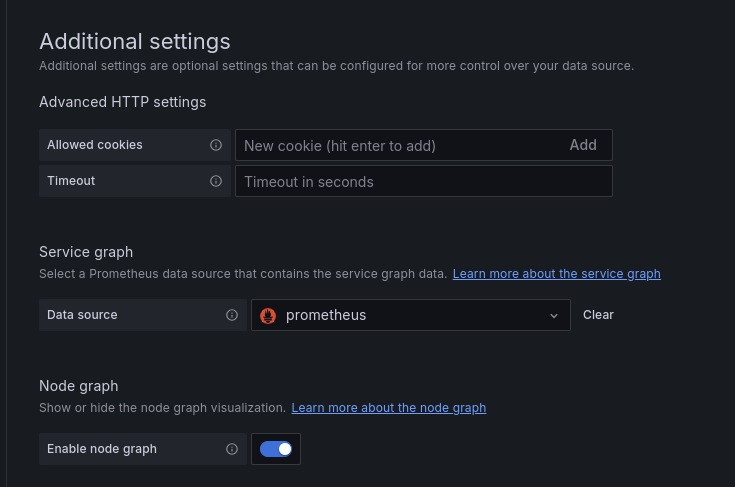 Tempo Service Graph Configuration